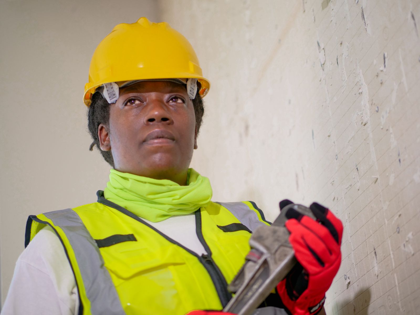 Heating engineer carefully inspecting a residential system